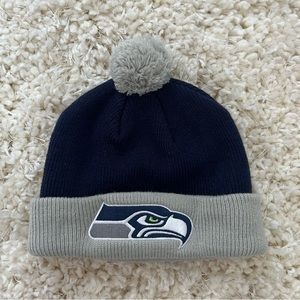 NFL Seattle seahawks blue and gray infant beanie, one size